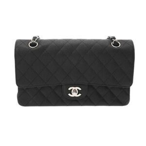 Chanel Calfskin Black Shoulder Bags